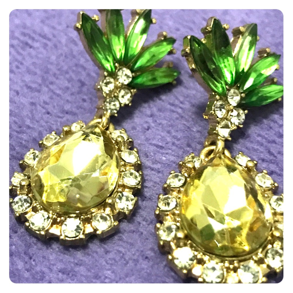 Jeweled Pineapple Earrings